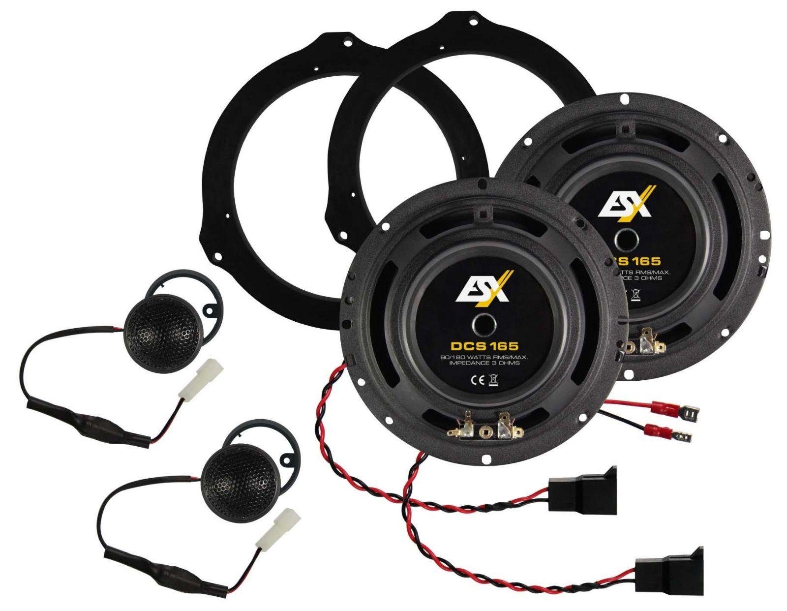 mit DCS165 16,5 cm Auto-Lautsprecher Komponenten-System ESX 180 Watt