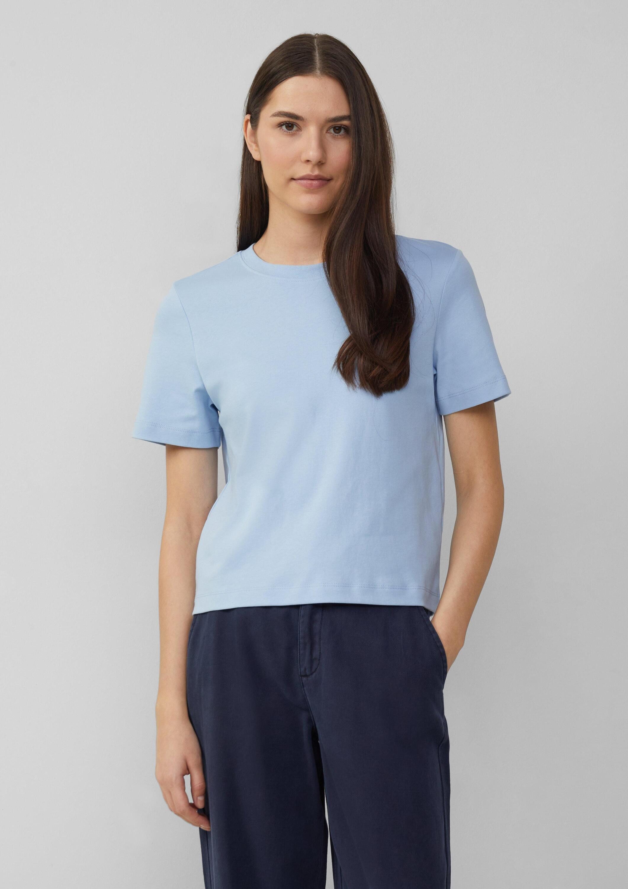 s.Oliver Kurzarmshirt T-Shirt Verkürztes T-Shirt aus Interlockjersey günstig online kaufen