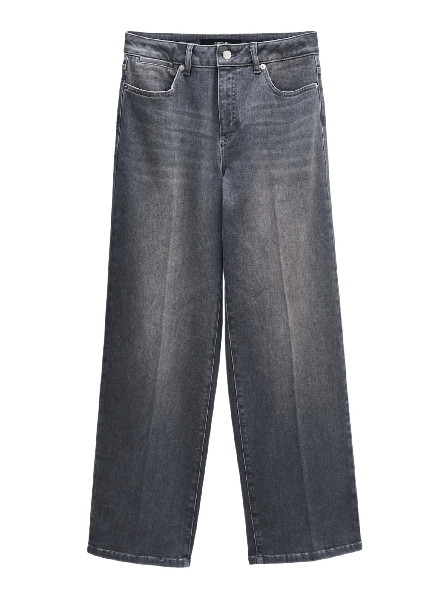 someday 5-Pocket-Jeans grau,Casual,Baumwolle,Unifarben,Wide Leg,Mittel