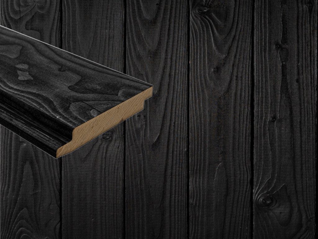 Outgarden Wandpaneel Outgarden Holz Fassadenprofil Schwarz Außenfassade, BxL: 12x400 cm