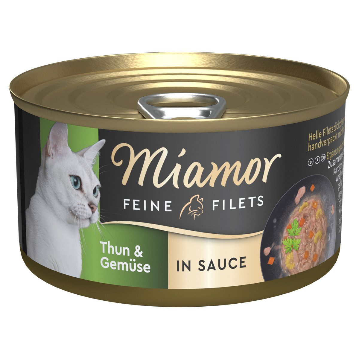 Miamor Feine Filets Thunfisch & Gemüse in Sauce 85 g - 24 Stück, Nassfutter für: Katze