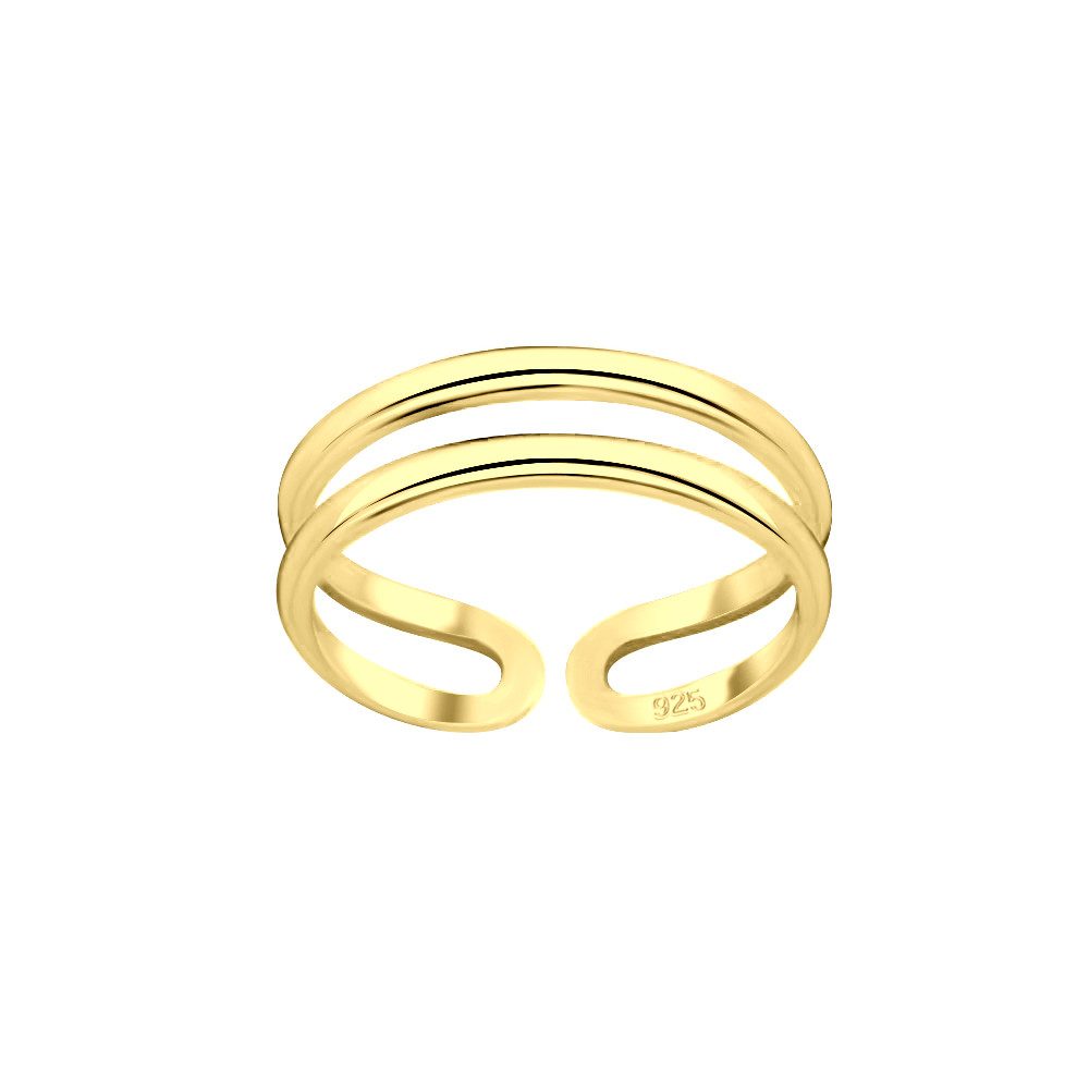 Monkimau Zehenring Doppel Zehenring 925 Silber