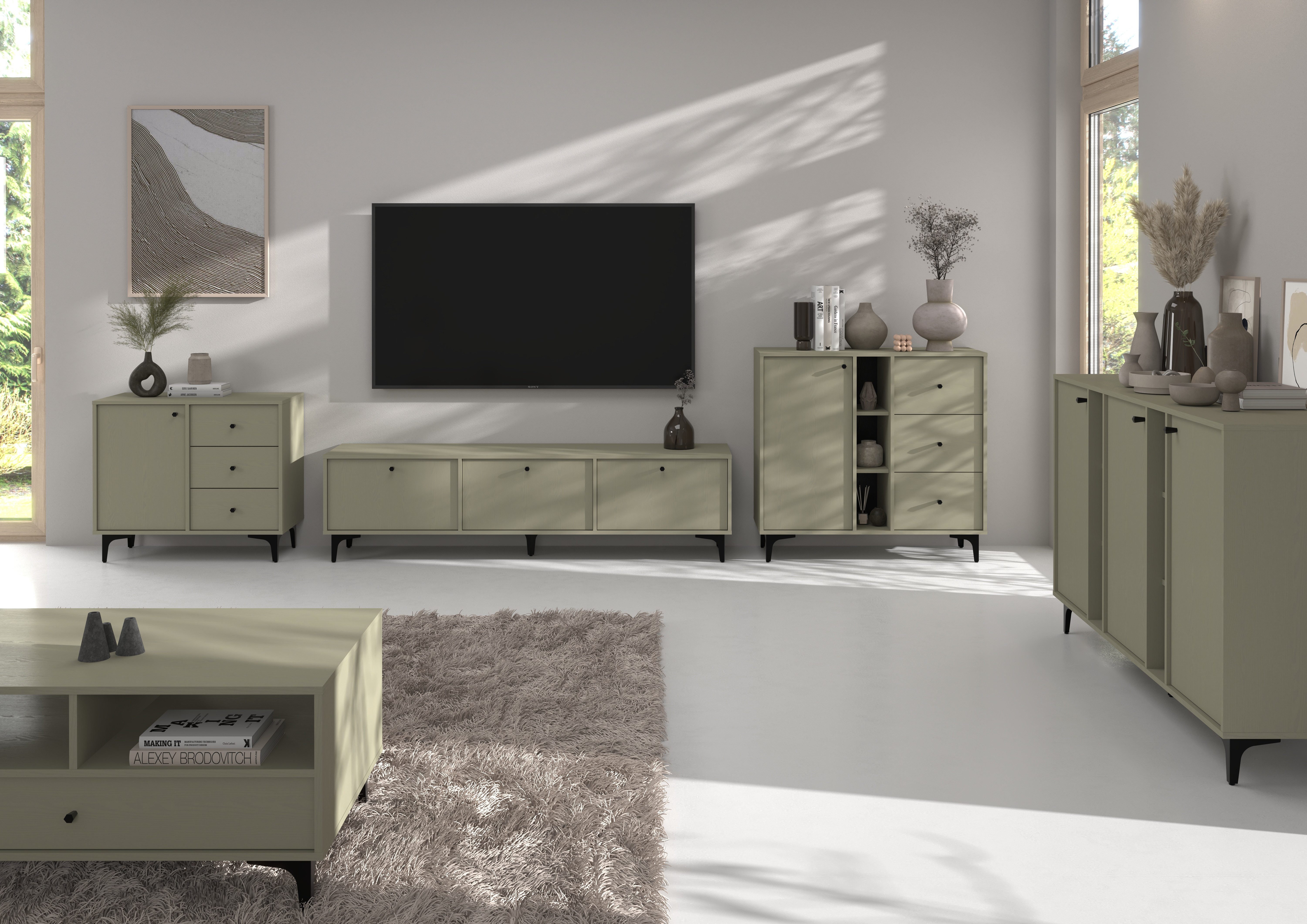 Beautysofa Couchtisch TOKYO, mit seesternförmigen Beinen