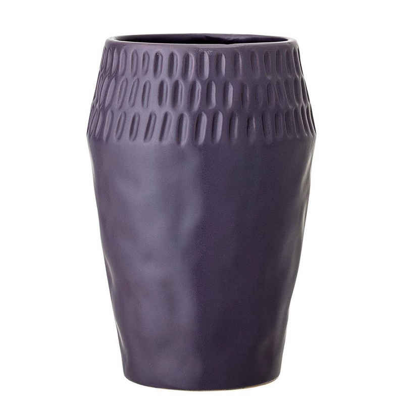 Bloomingville Dekovase »Jack Vase, Purple, Stoneware«, Ø12cm x 18cm Keramik violett Blumenvase Dekoration dänisches Design, lila