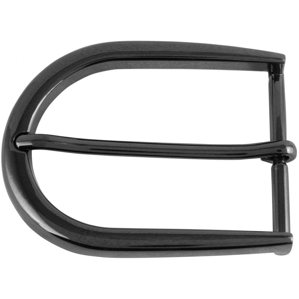 BELTINGER Gürtelschnalle Roundest 4,0 cm - Gürtelschließe 40mm - Dorn-Schließe - Gürtel bis 4cm Schwarz