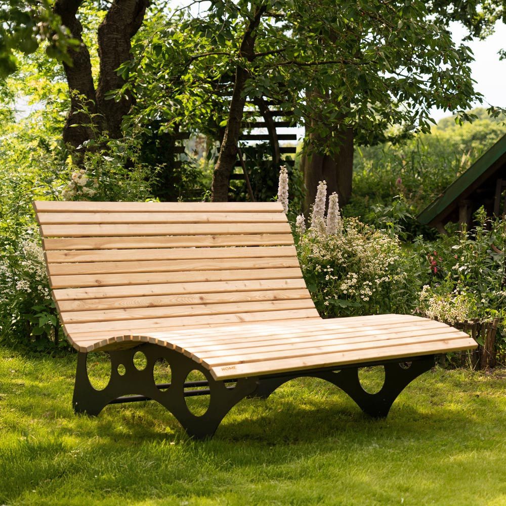 HOME DELUXE Doppelliege Wellenholzliege TAIGA, Komplettset, günstig online kaufen