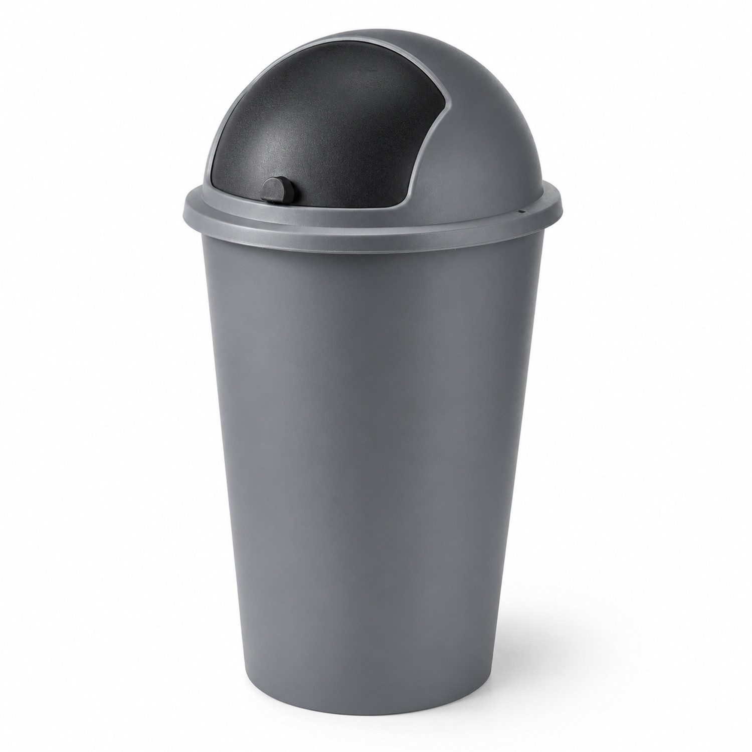 Mojawo Aschenbecher Abfalleimer Schwingdeckeleimer Mülleimer 50 Liter Grau