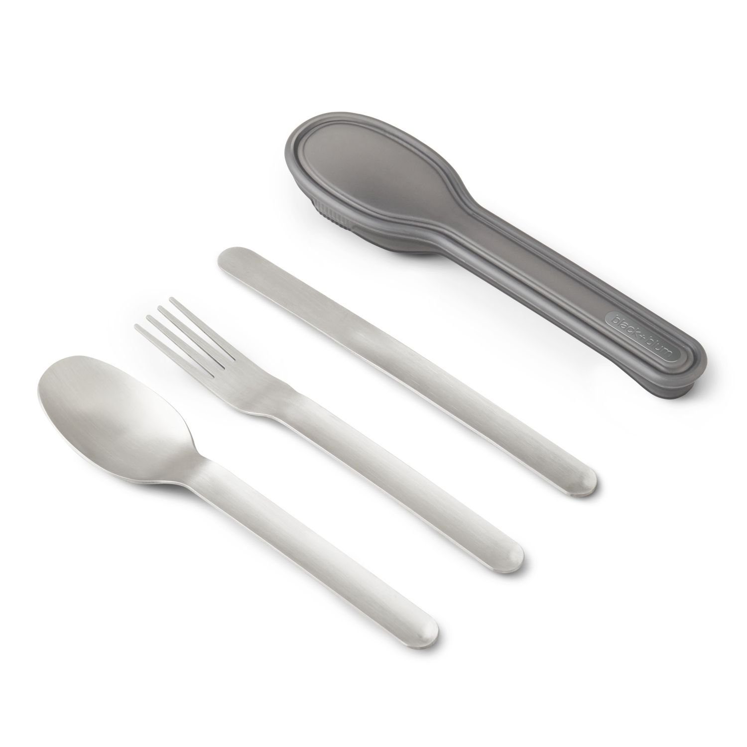 black+blum Besteck-Set To-Go (3-tlg), Edelstahl, Kunststoff