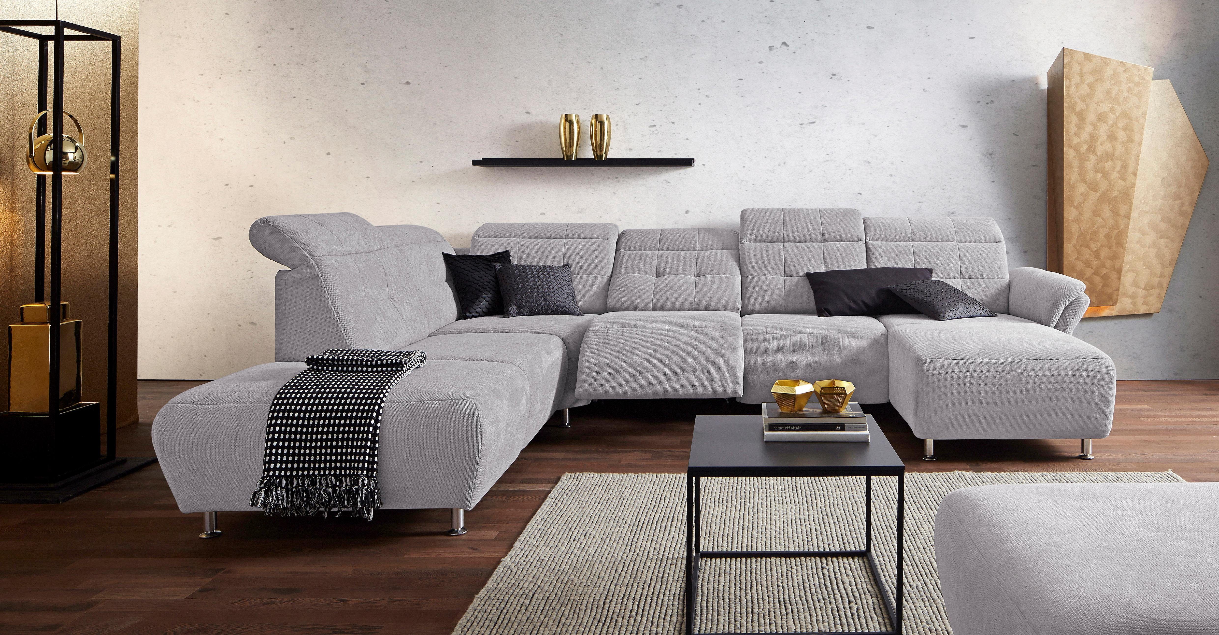Places of Style Wohnlandschaft "Manhattan U-Form", 2 Sitze mit elektrischer günstig online kaufen