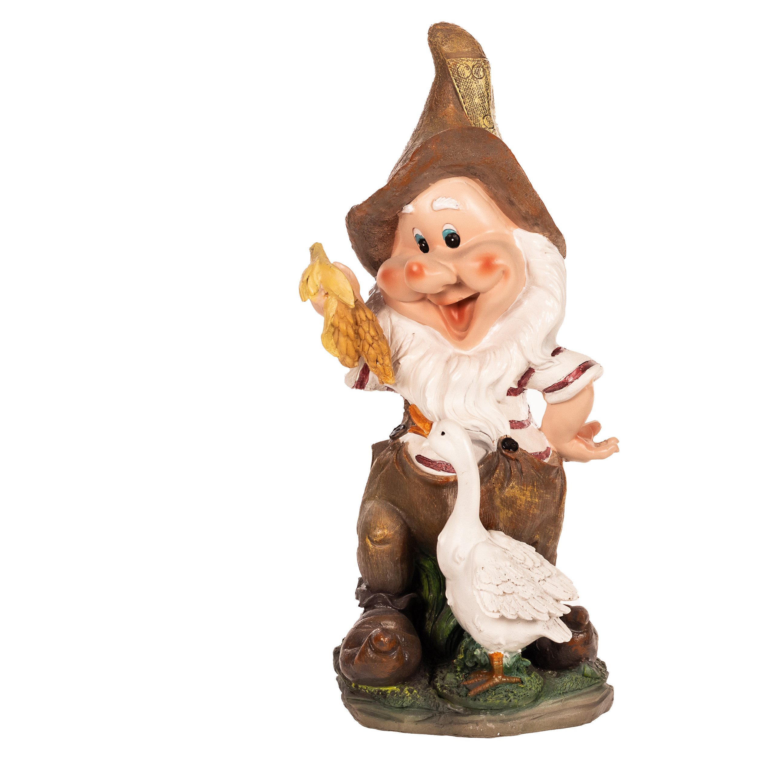 BIRENDY Dekofigur Großer Zwerg Gartenzwerg XL Gartenwichtel Gans Groß 41cm günstig online kaufen