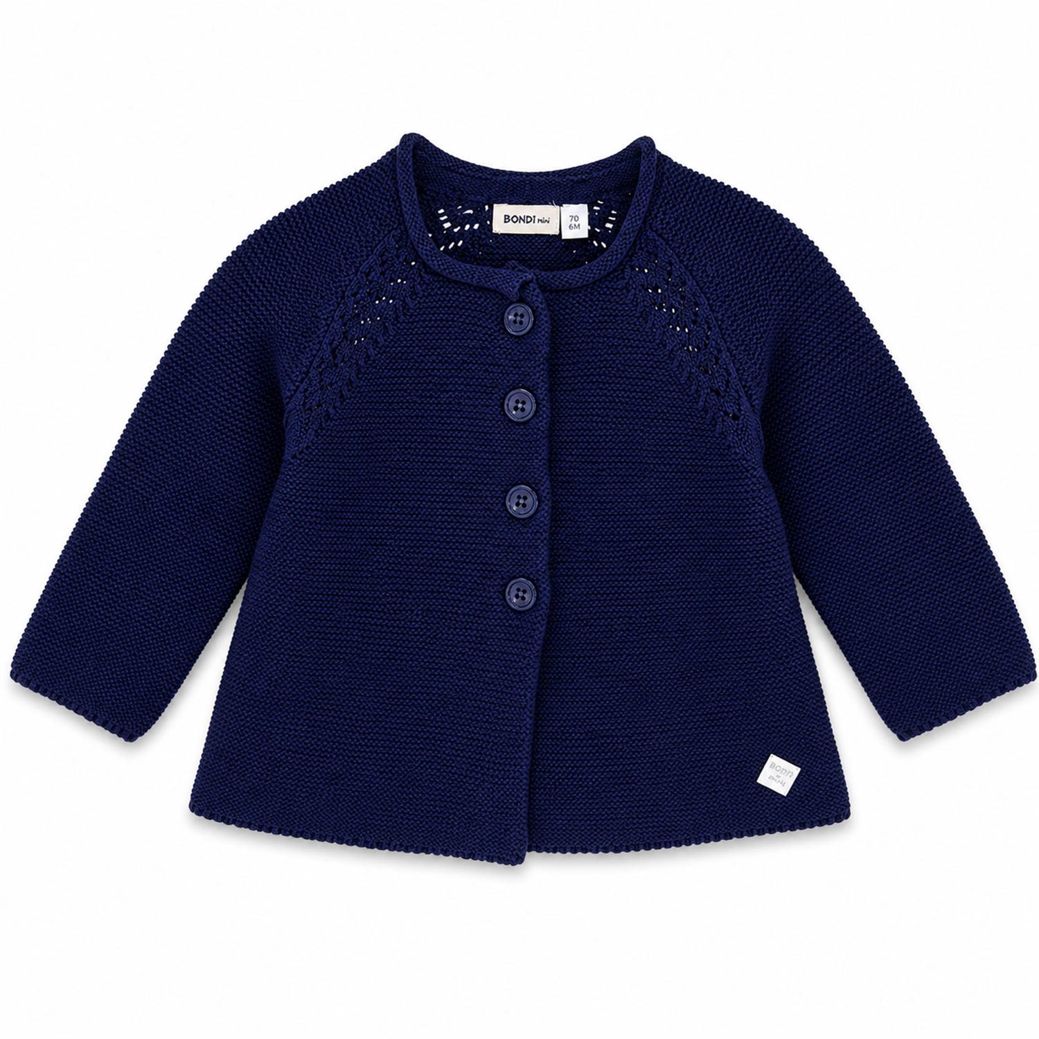 BONDI Strickjacke Baby Mädchen Strickjacke A-Form 86593, Navy Blau