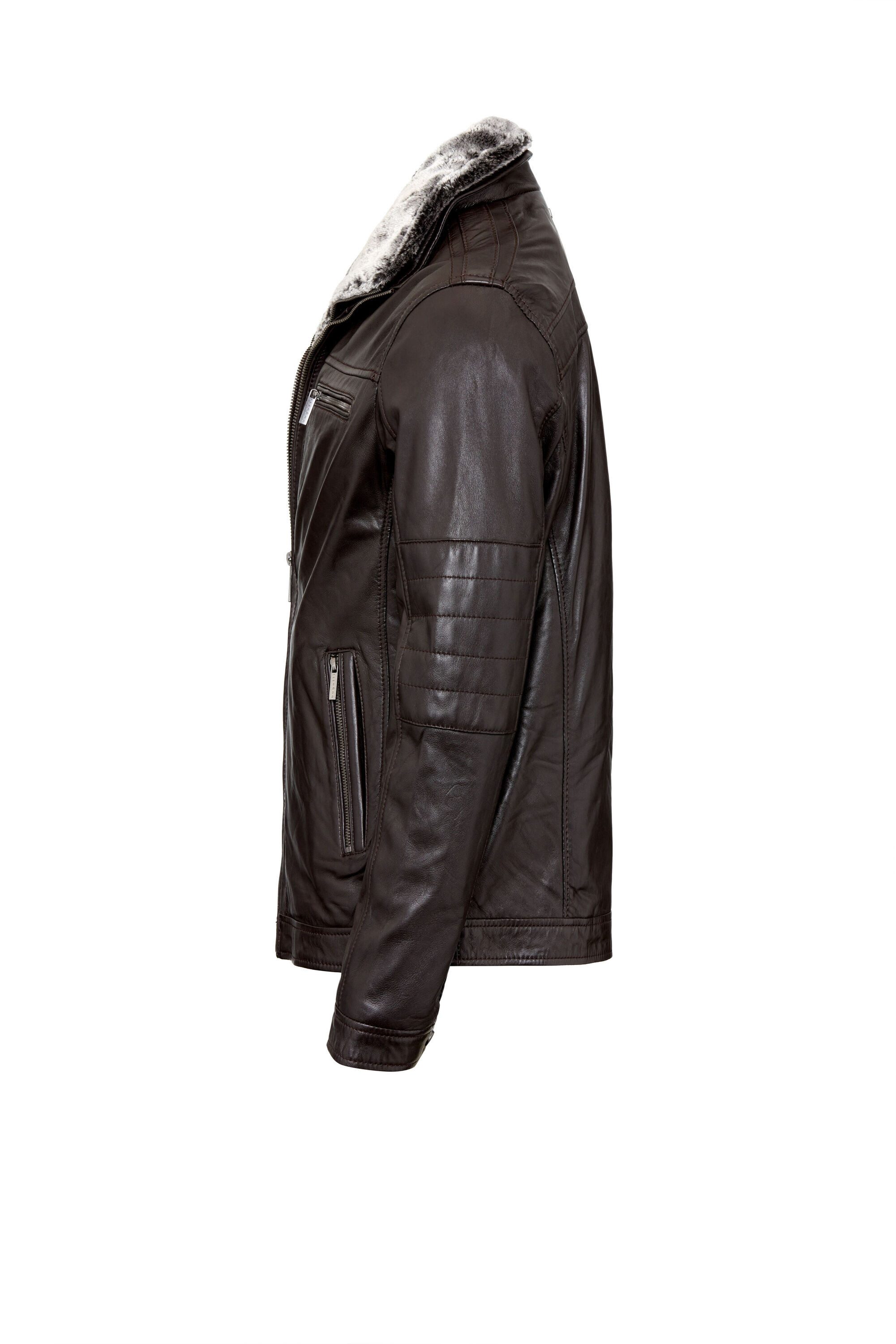 bugatti Lederjacke BUHEAVEN (1-St) mit Reißverschlusstaschen
