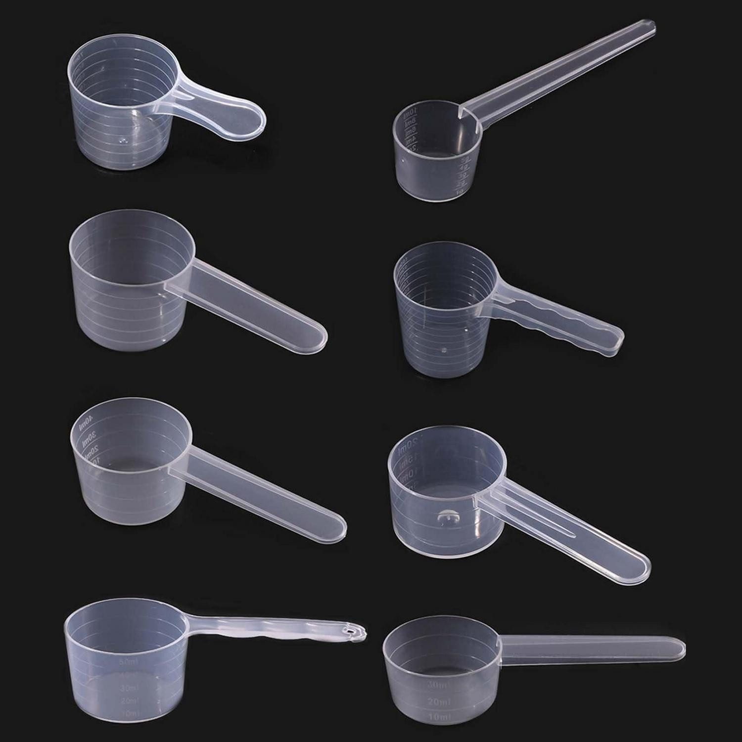 LuxusKollektion Messlöffel Messlöffel Set 8-tlg Transparent mit Skala 10-100ml