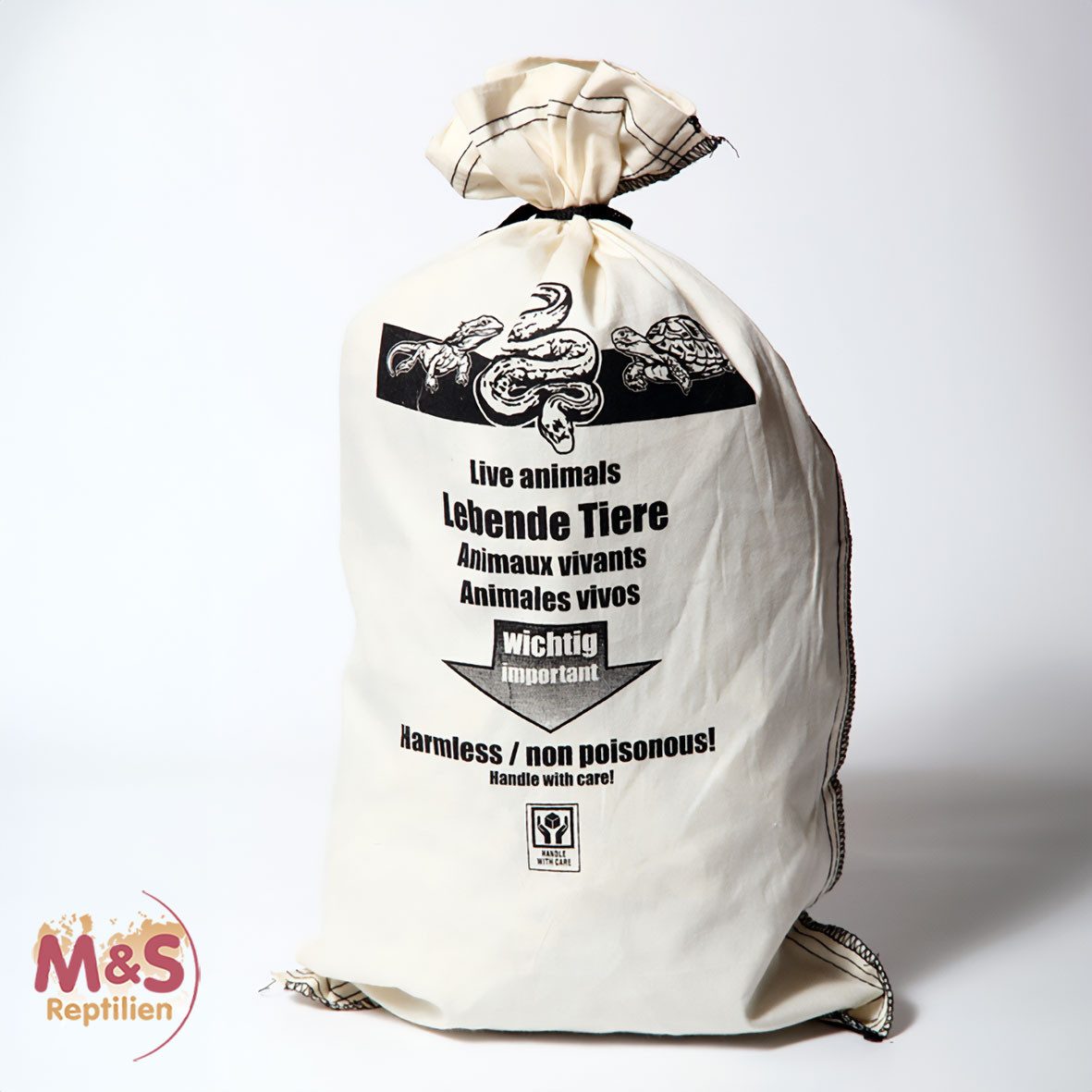 M&S Reptilien Terrarium Schlangenbeutel, ungiftige Tiere (ca. medium Größe)