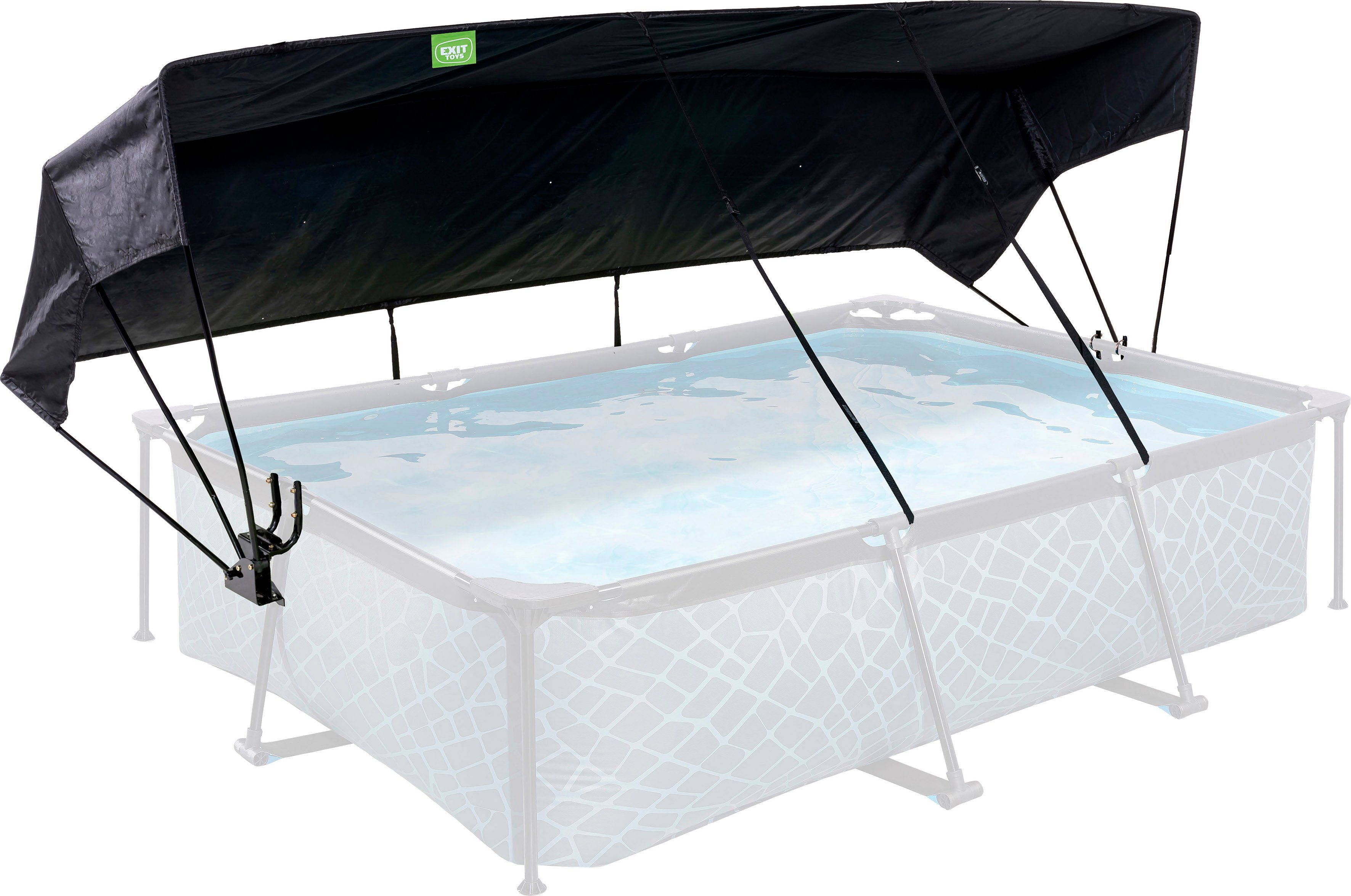 EXIT Poolverdeck Sonnensegel, spendet Schatten beim Baden in der Sommerhitze