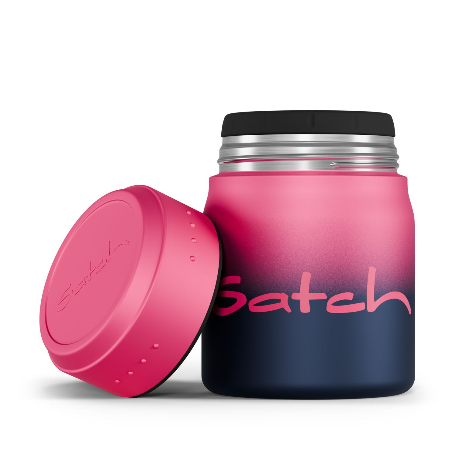 Satch Trinkflasche Thermo Lunchbox Pink Graffiti, 500 ml, inkl. Gabel & Löffel, Isolierbehälter, auslaufsicher