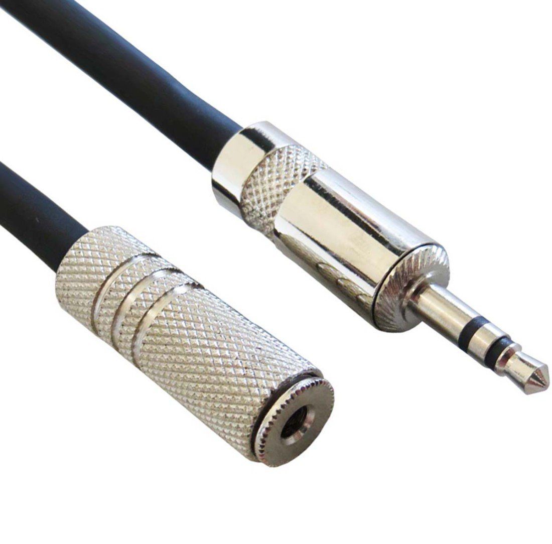 keepdrum keepdrum Verlängerungskabel MC-099XJ 3,5mm 1m 2 Stück Instrumentenkabel, (100 cm), 2x Verlängerungskabel 3,5mm 1m