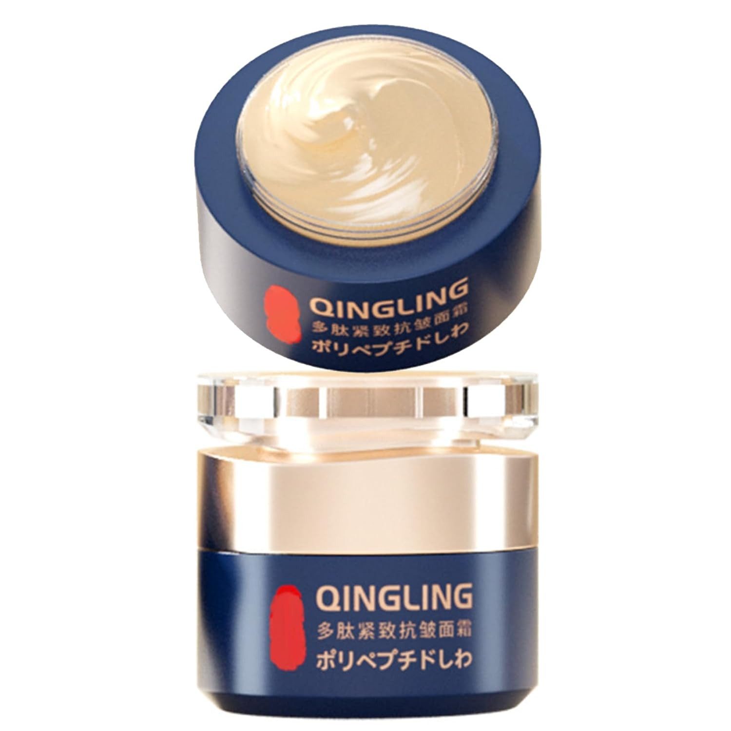 Qingling Gesichtspflege Polypeptide Tightening Creme gegen Falten Anti-Aging & Niacinamide KOREAN SKIN-CARE, Hypoallergen & Parabenfrei Ohne Duft Für alle Hauttypen geeignet