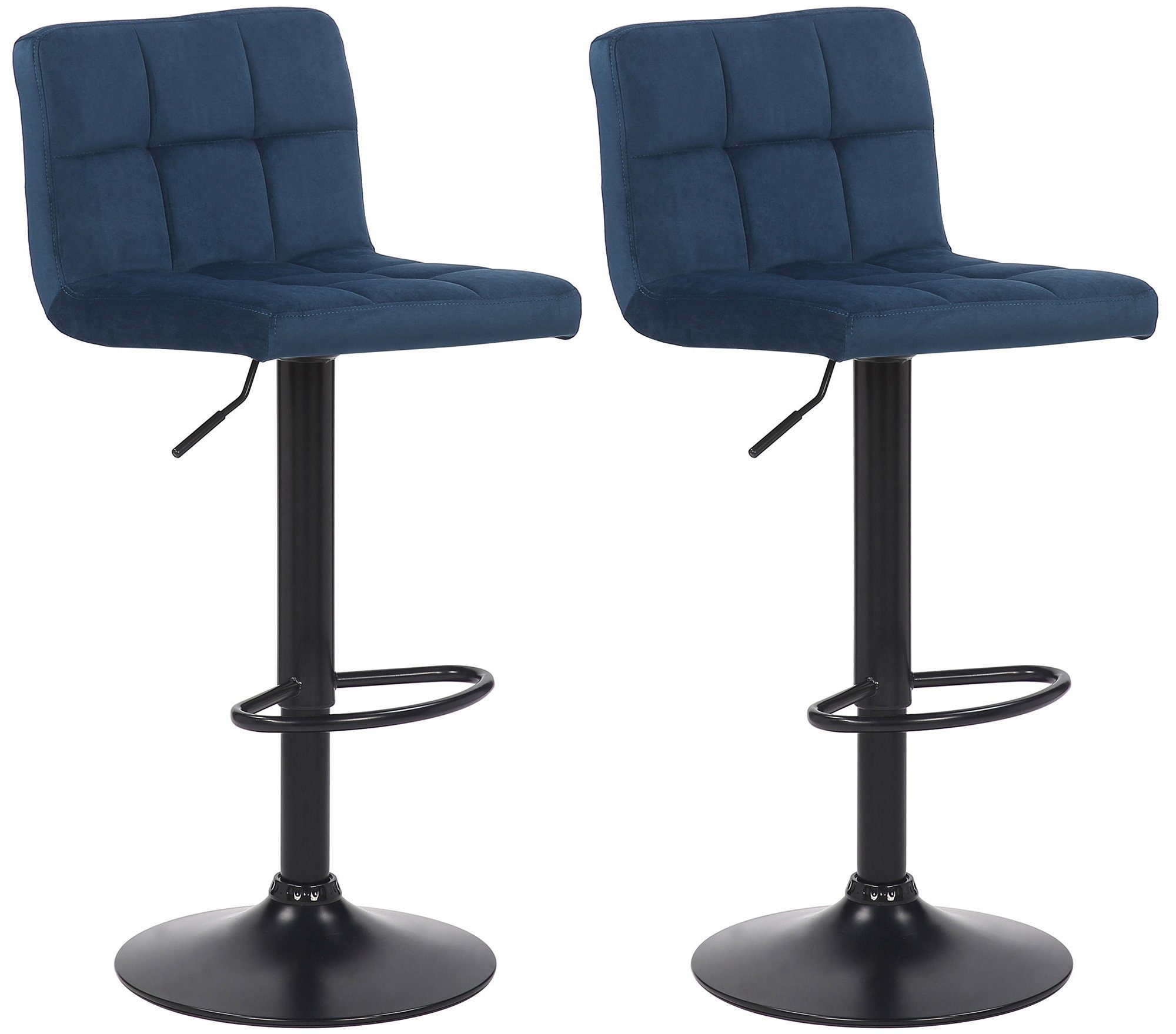 CLP Barhocker Feni Samt (2er Set, 2 St., 2er), gepolstert, höhenverstellbar günstig online kaufen