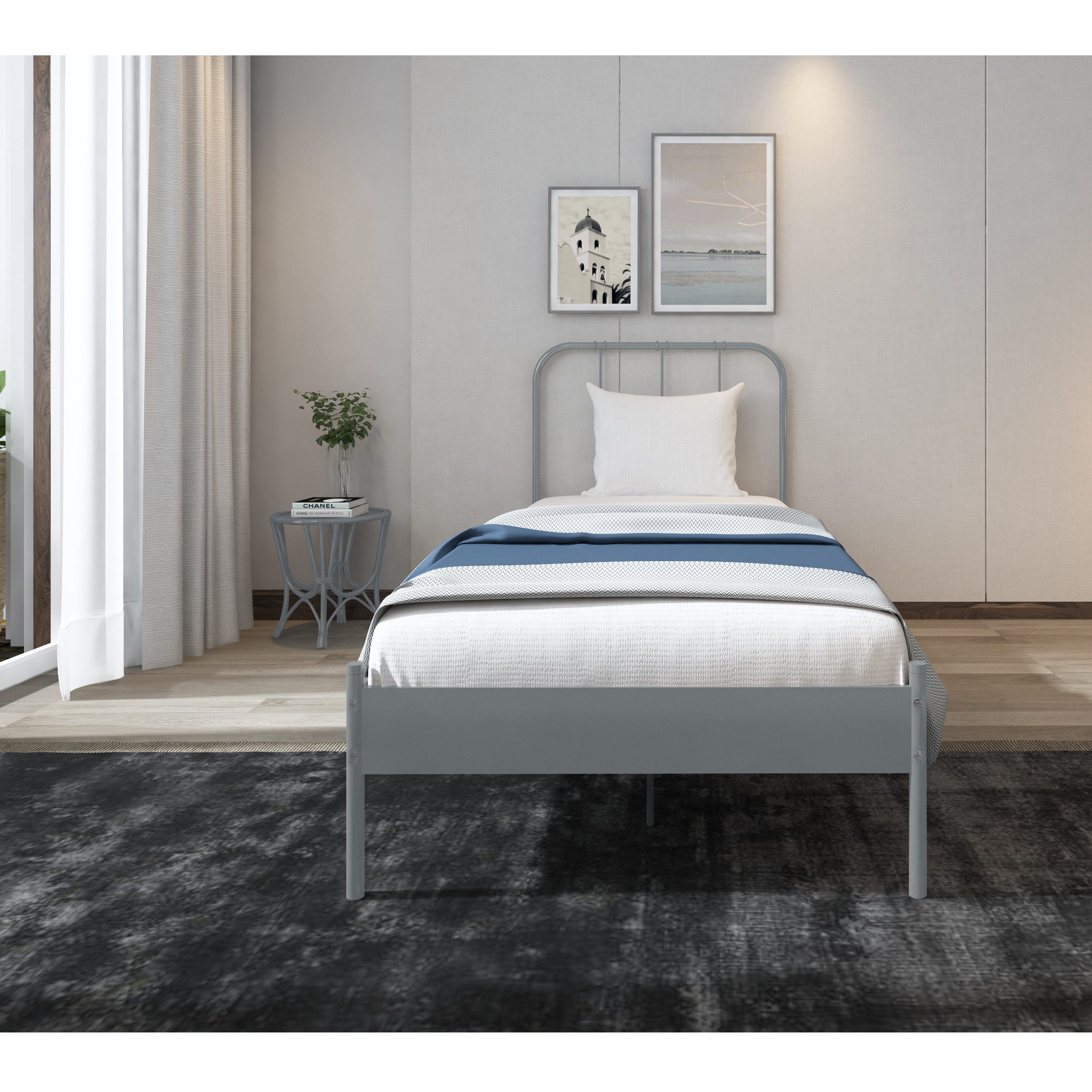 loft24 Metallbett Ariel - Bett Bettgestell Bettrahmen Doppelbett, Metallbett, Bettgestell aus Metall, modern