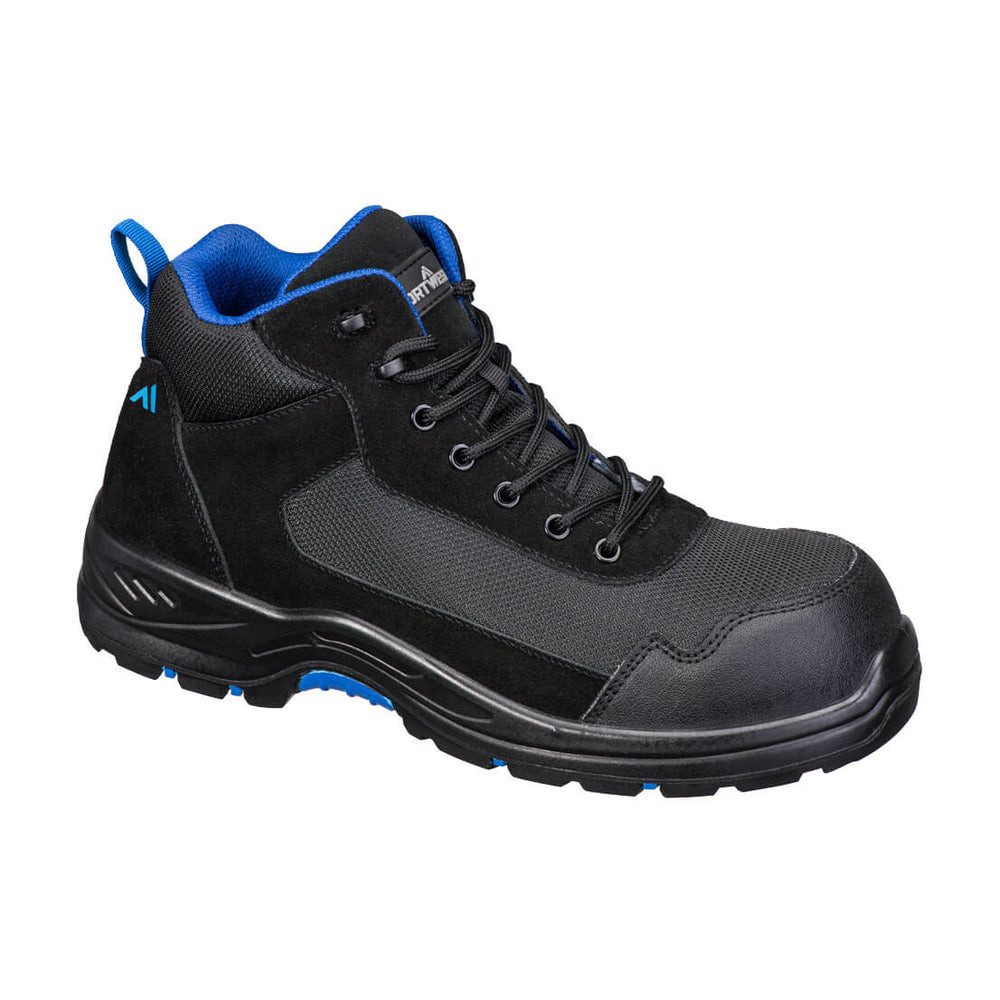 Portwest Portwest Wildleder Mid Boot S3L FC22 Grau-Schwarz Sicherheitsschuh