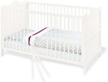 Pinolino® Babyzimmer-Komplettset Florentina, (Set, 4-St., Kinderbett, Kleiderschrank, Wickelkommode, Regalaufsatz), mit Kinderbett, Kleiderschrank und Wickelkommode; Made in Europe