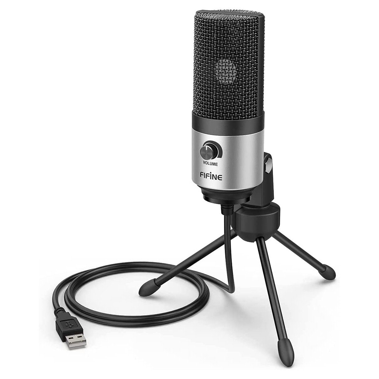 USB Mikrofon PC Laptop Kondensator Mikrofon Aufnahmemikrofon mit Tripod Ständer 