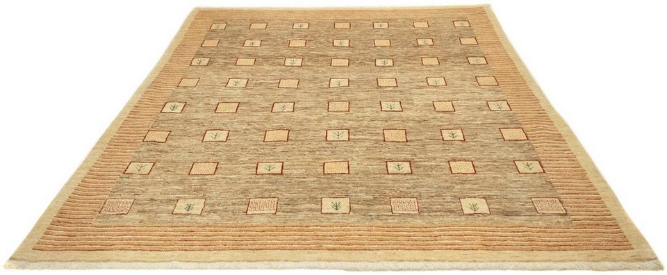Wollteppich Loribaft Teppich handgeknüpft braun, morgenland, rechteckig,  Höhe: 18 mm, handgeknüpft, Detailreich und stilvoll gemustert