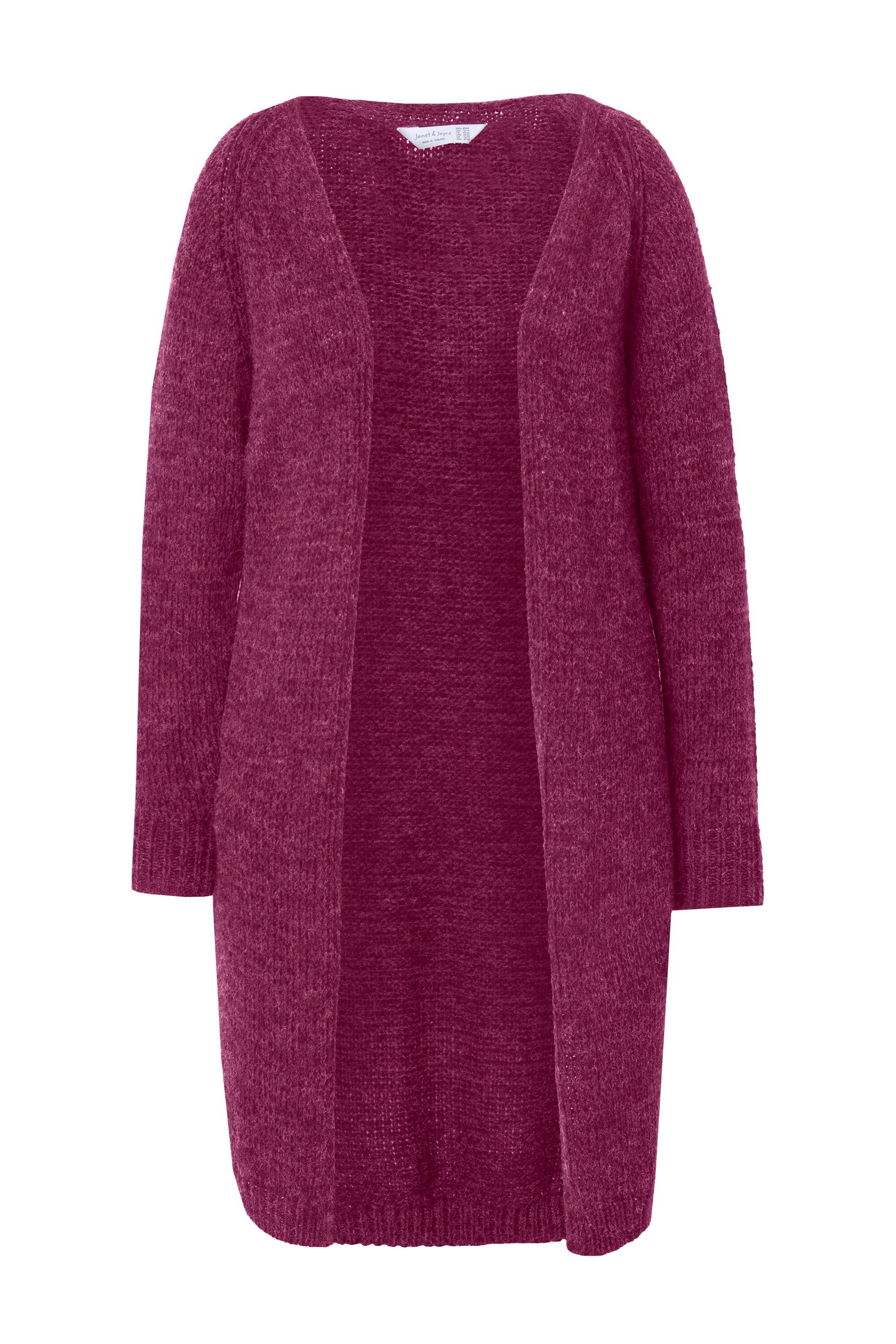 Janet & Joyce Strickjacke Long-Strickjacke offene Form Grobstrick günstig online kaufen