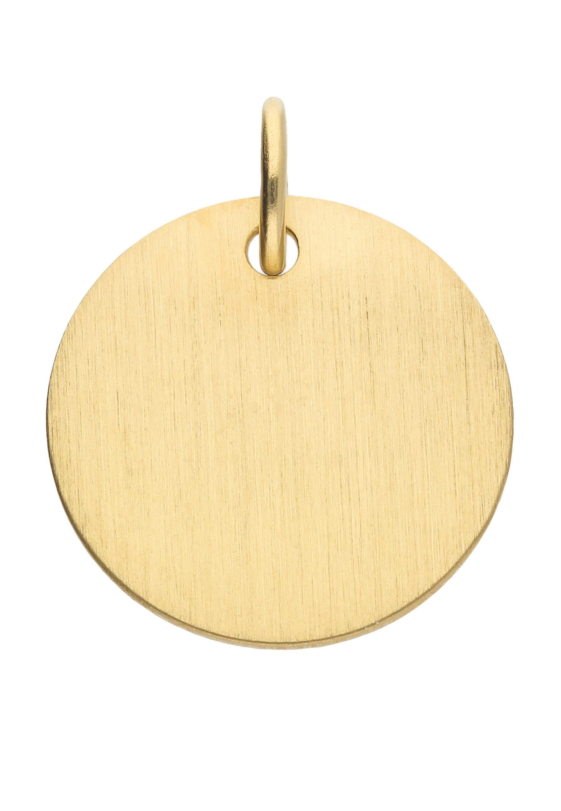 Kettenanhänger Gravurplatte 585 Gold (14K)