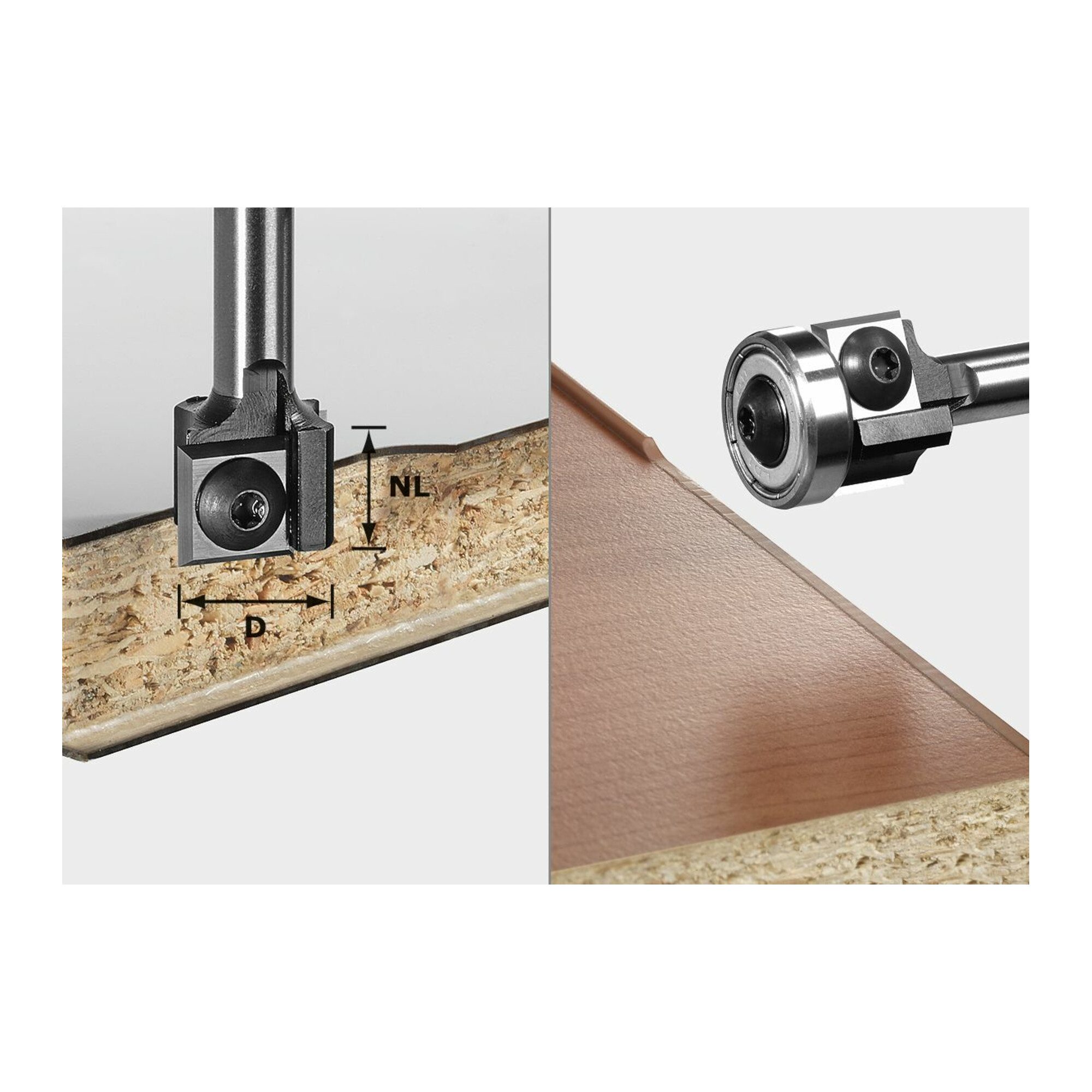 FESTOOL Fräse Festool Wendeplatten-Bündigfräser HW S8 D19 12x12 OFK (mit Anlaufkugel