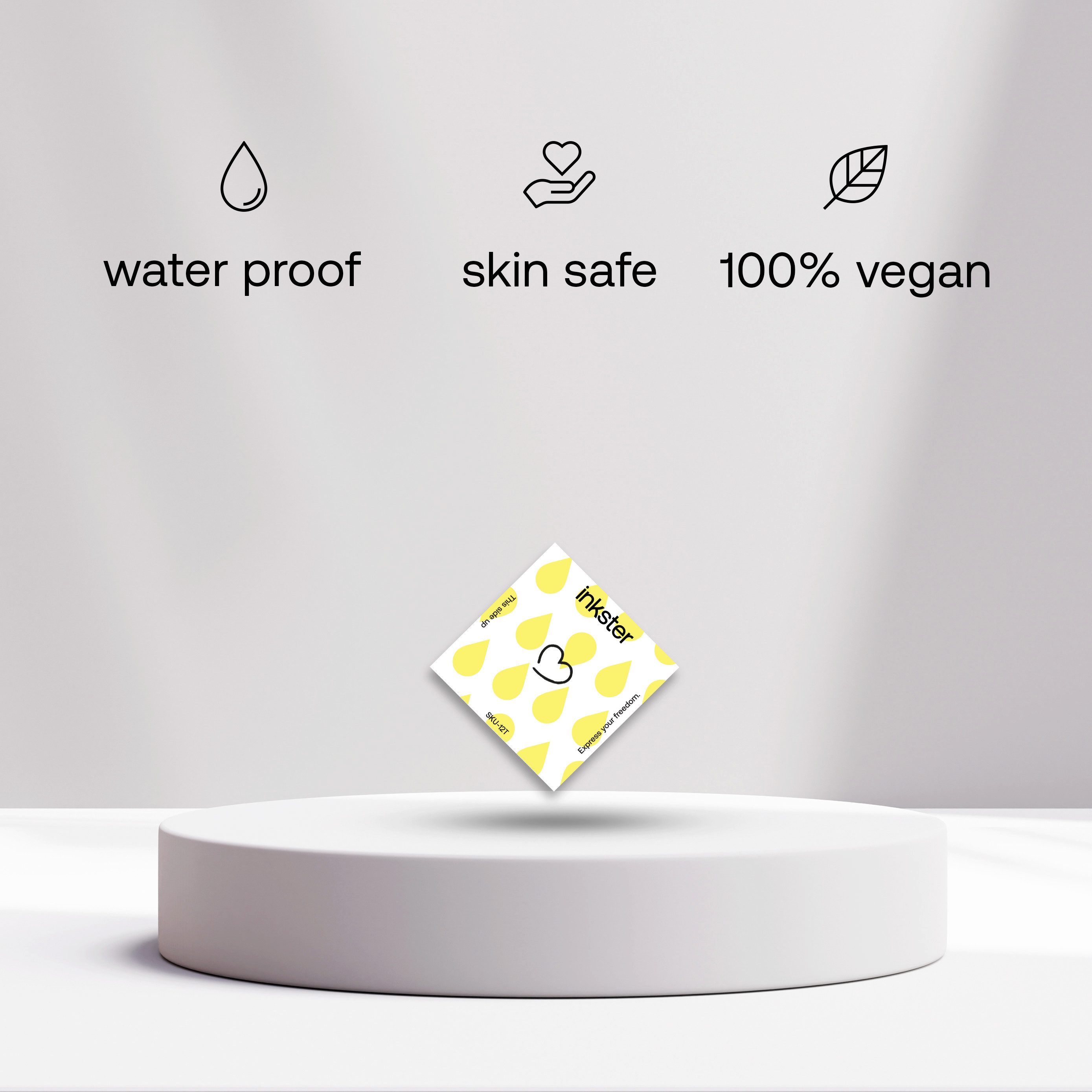 Inkster Schmuck-Tattoo Hochwertige temporäre Tattoos, Vegane & EU-Kosmetikzertifizierte Farbe