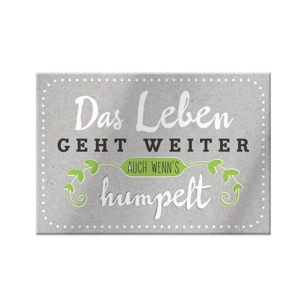 Sheepworld Dekofigur Magnet - mit Umschlag - Leben - ca. 8,2 x 6 cm