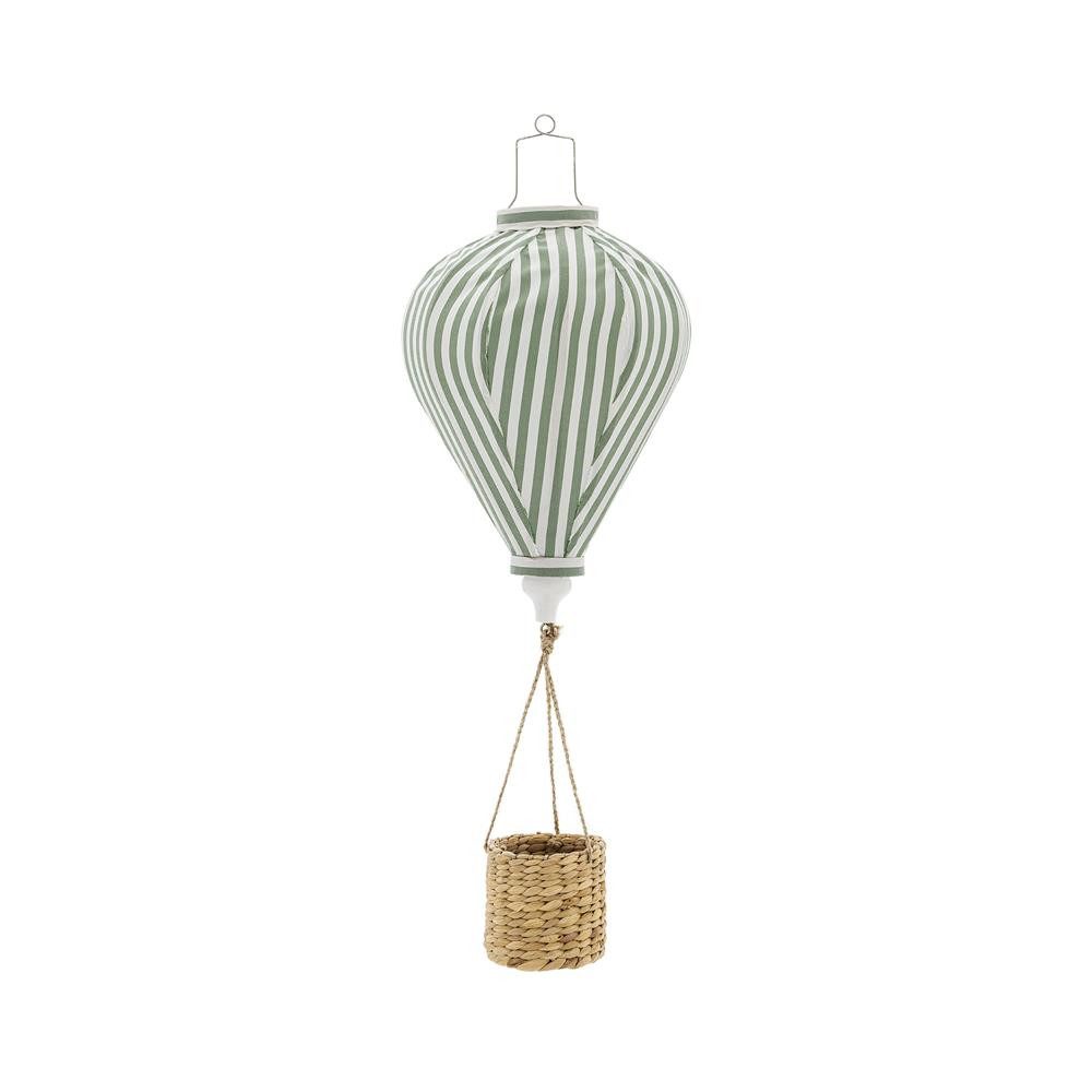 Bloomingville Mobile MINI Pomp Grün, Heißluftballon klein, Kinderzimmer, Dekoration, Ballonmobile, Deckenmobile, Babyzimmerdeko, Naturdeko, Geschenkidee