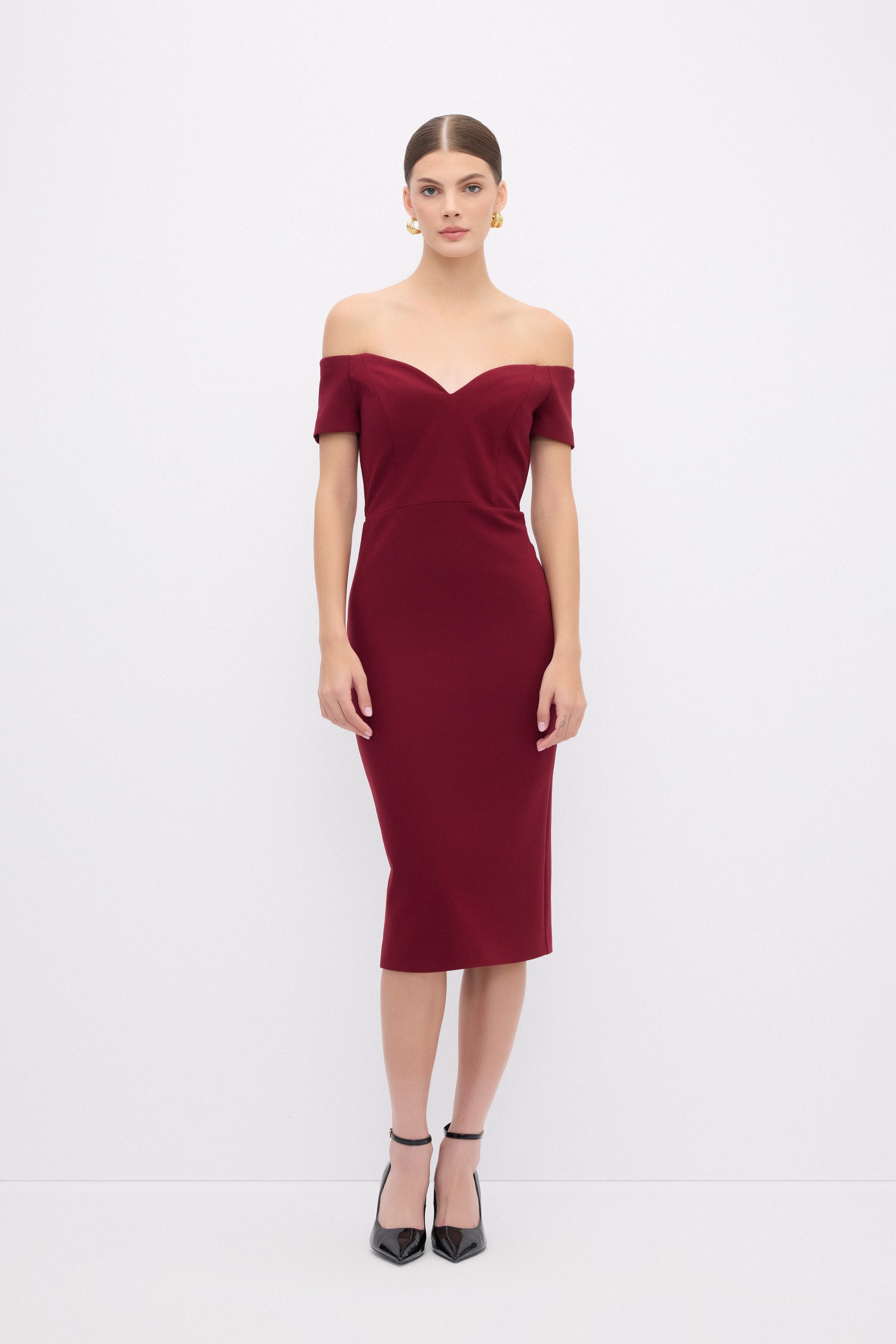 adL Cocktailkleid Schulterfreies Midikleid – Bild 2 von 5