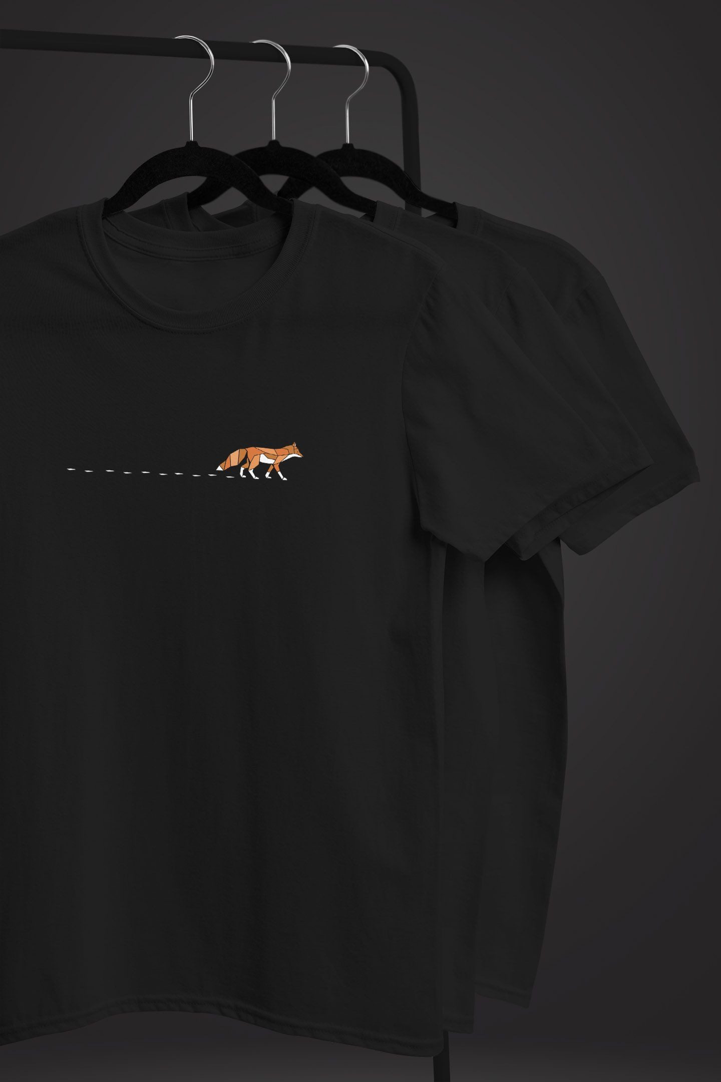 Neverless Print-Shirt Herren T-Shirt Fuchs Fox Wald Tiermotiv Logo Print Badge Fashion mit Print