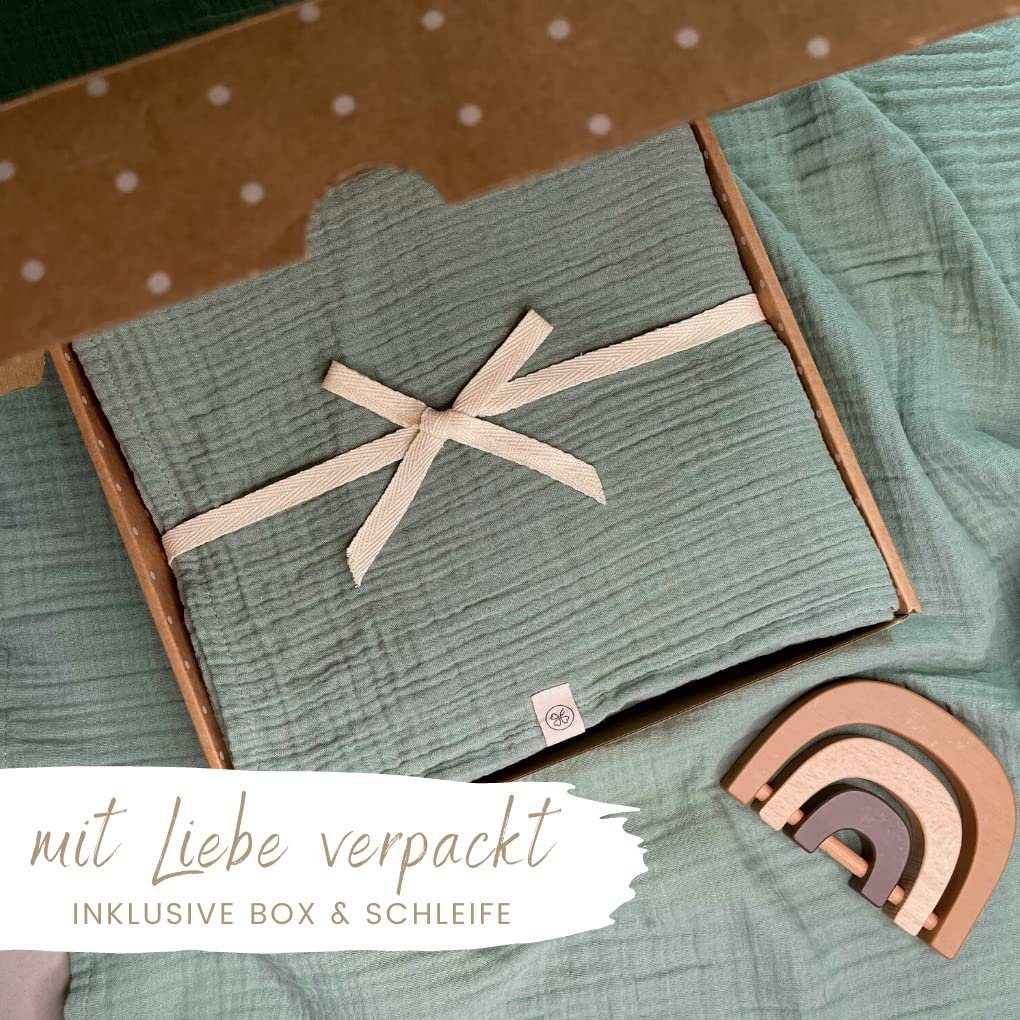 Babydecke Baby Mulltuch, 120x120cm, 100% Bio-Baumwolle günstig online kaufen