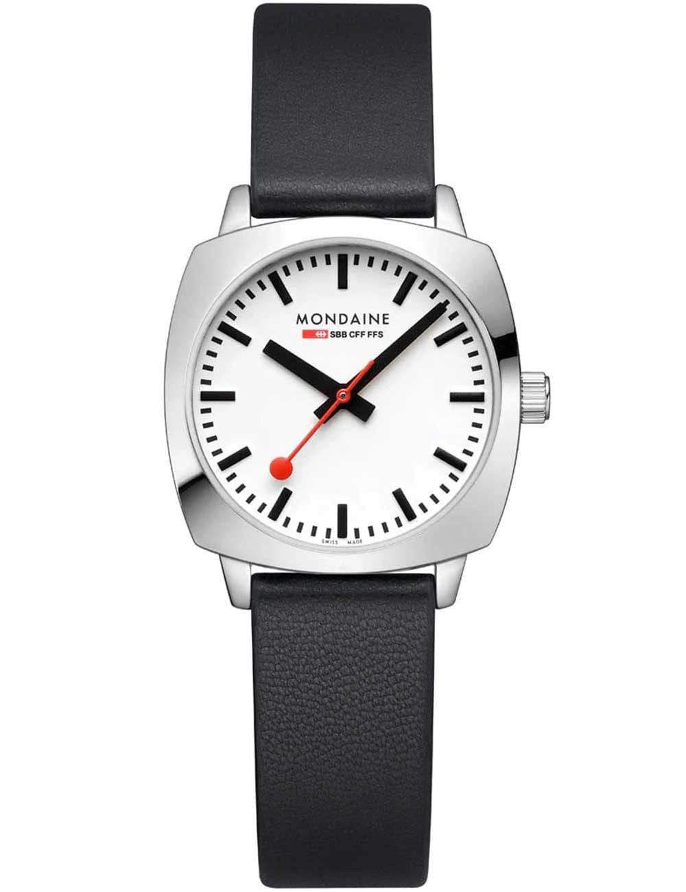 MONDAINE Automatikuhr Mondaine MSL.31110.LBV Damenuhr Petite Cushion 31mm 5ATM Mondaine MSL.31110.LBV Damenuhr Petite Cushion 31mm 5ATM