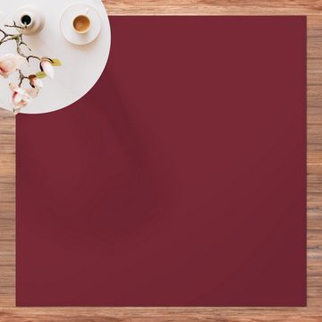 Teppich Vinyl Wohnzimmer Schlafzimmer Flur Küche Einfarbig modern, Bilderdepot24, quadratisch - rot glatt, nass wischbar (Küche, Tierhaare) - Saugroboter & Bodenheizung geeignet