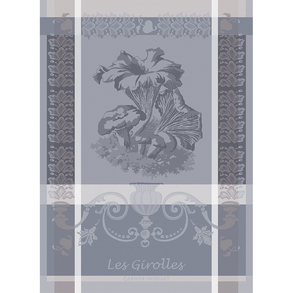 Garnier Thiebaut Geschirrtuch Geschirrtuch Girolles(Les) Anthracite 56x77 cm, (1-tlg., 1 x Geschirrtuch), jacquard-gewebt