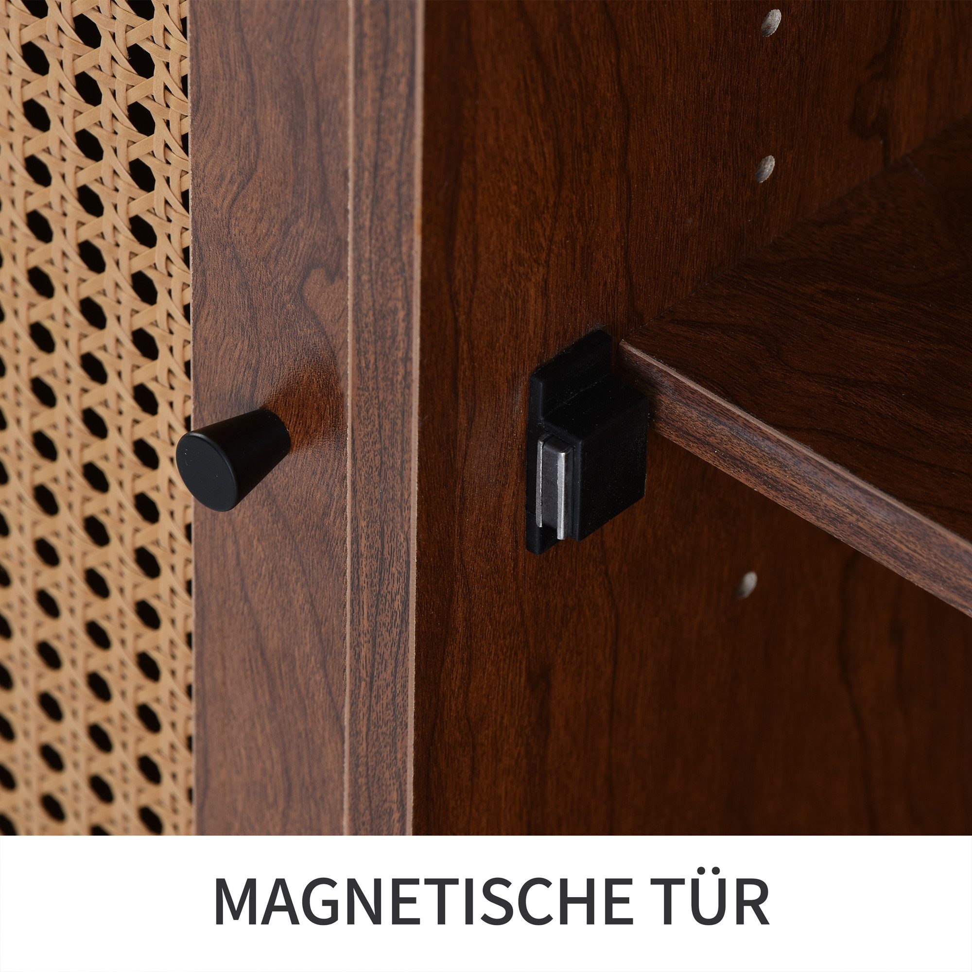 Welikera Sideboard Sideboard Mit Rattan Einsatz, günstig online kaufen