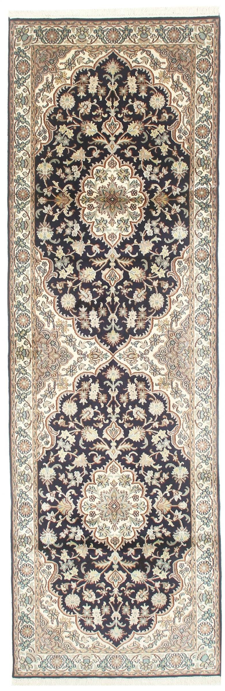 Orientteppich Orientteppich Kaschmir Reine Seide 245x77 Handgewebter Teppich,  Nain Trading, Läufer, Höhe: 4 mm