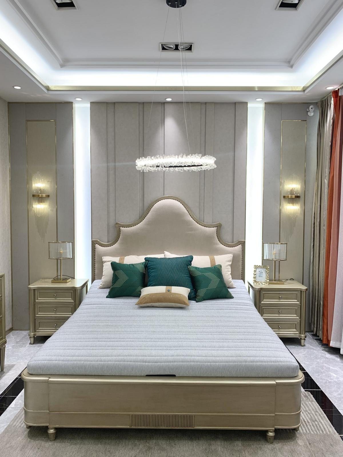 JVmoebel Doppel Holz Bett, Bett Möbel Design Polster Hotel Schlafzimmer Betten