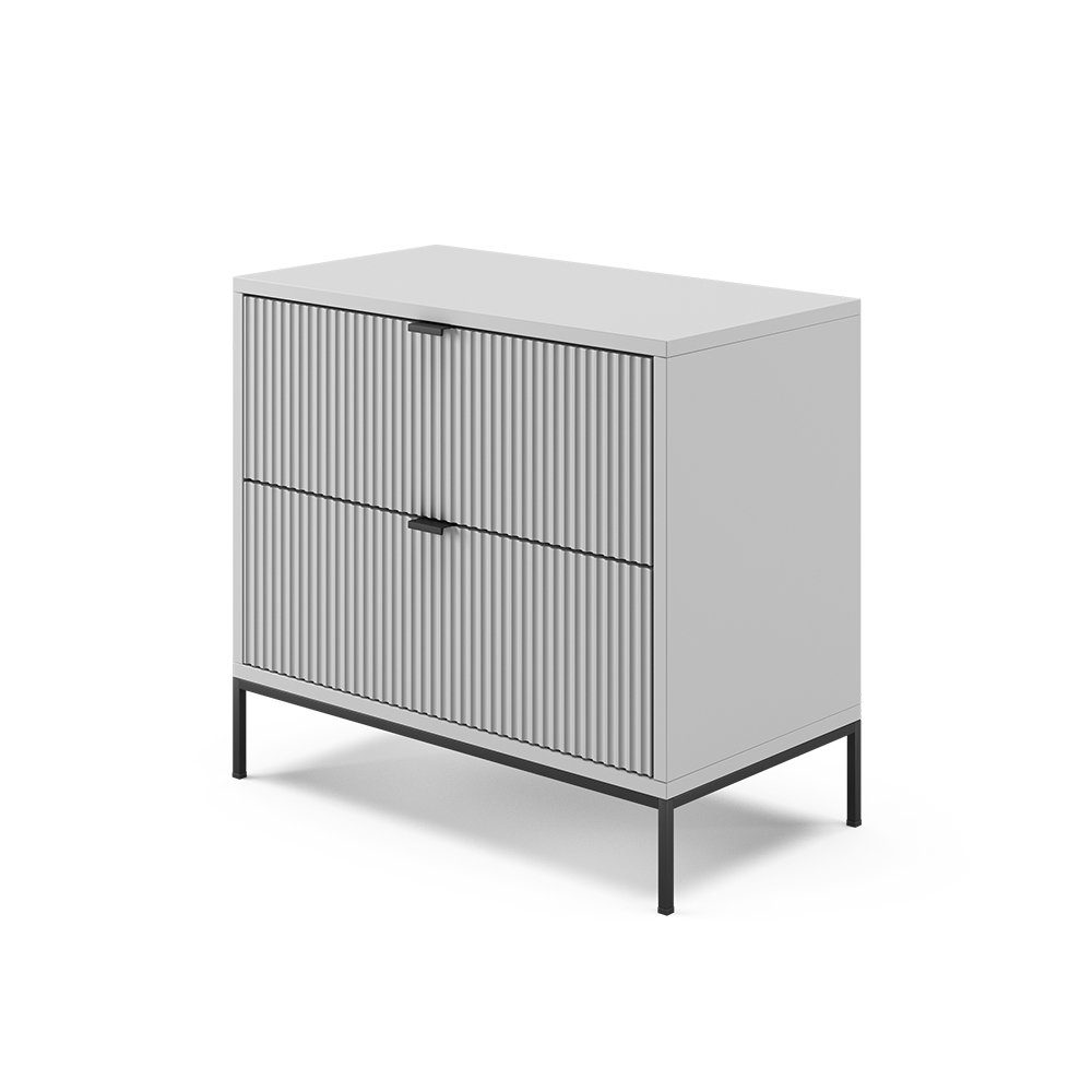 Vicco Nachtschrank Eliza, Grau, 66 x 60 cm günstig online kaufen