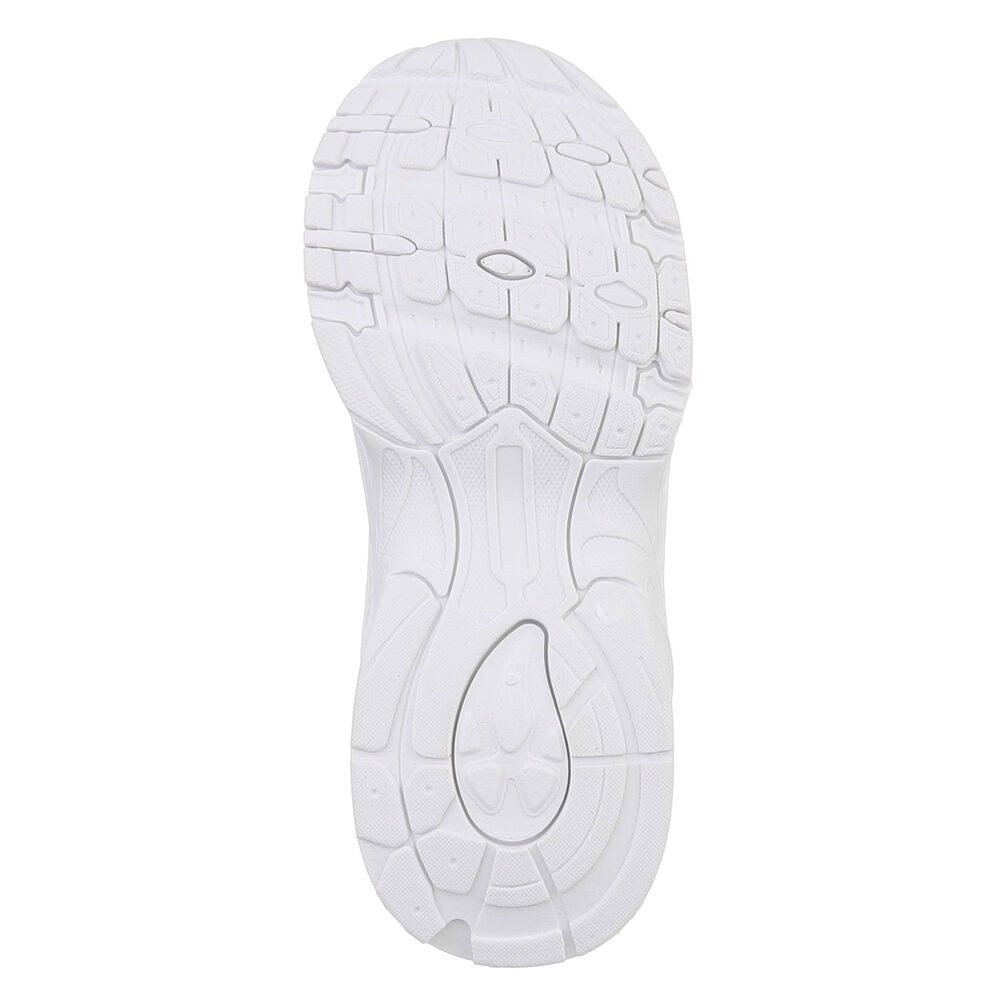 Ital-Design Sportlicher Kinderschuh mit Klettverschluss für Alltag Sneaker (89545354) Flach Freizeitschuhe in Weiß