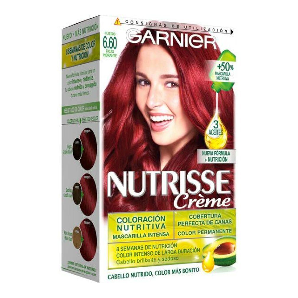 GARNIER Mascara Tinte Pelo Nutrisse 6,60 Rojo Intenso