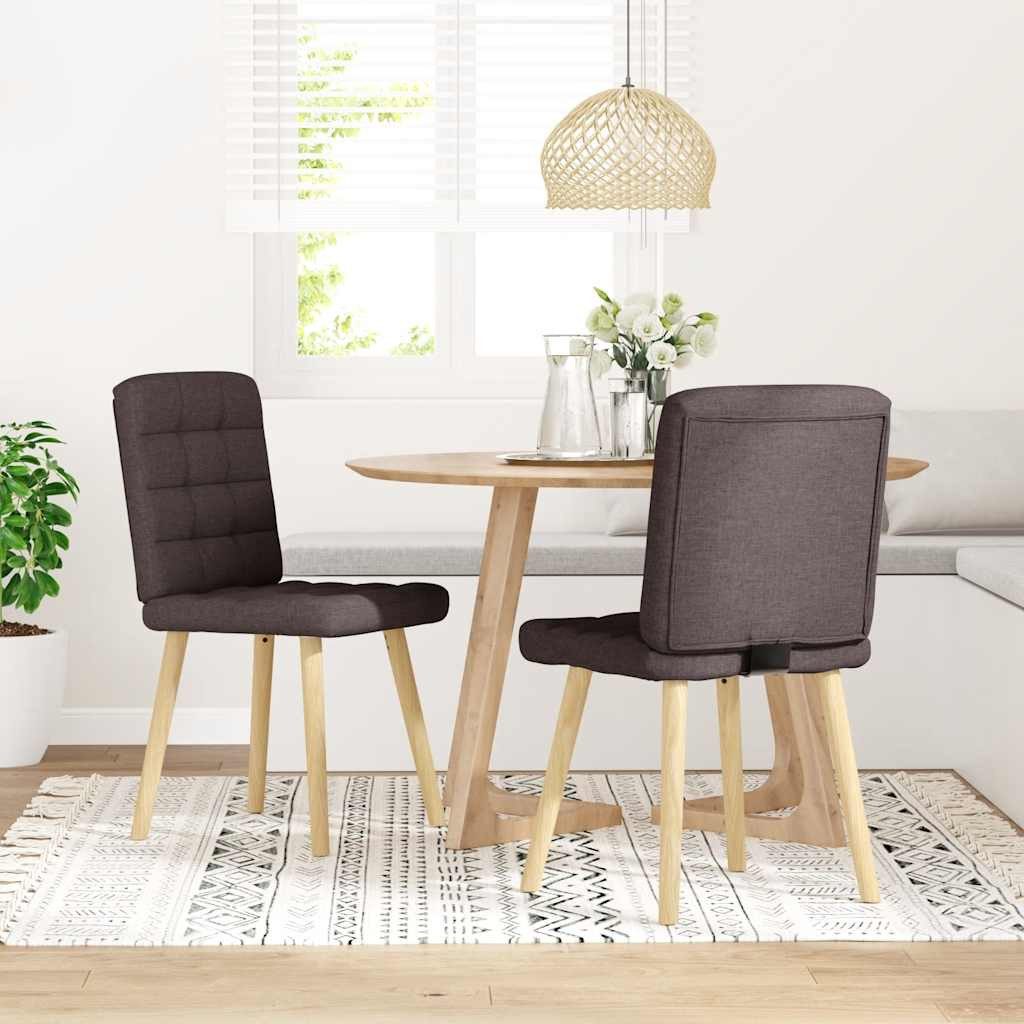 vidaXL Esszimmerstuhl Esszimmerstühle 2 Stk. Dunkelbraun günstig online kaufen