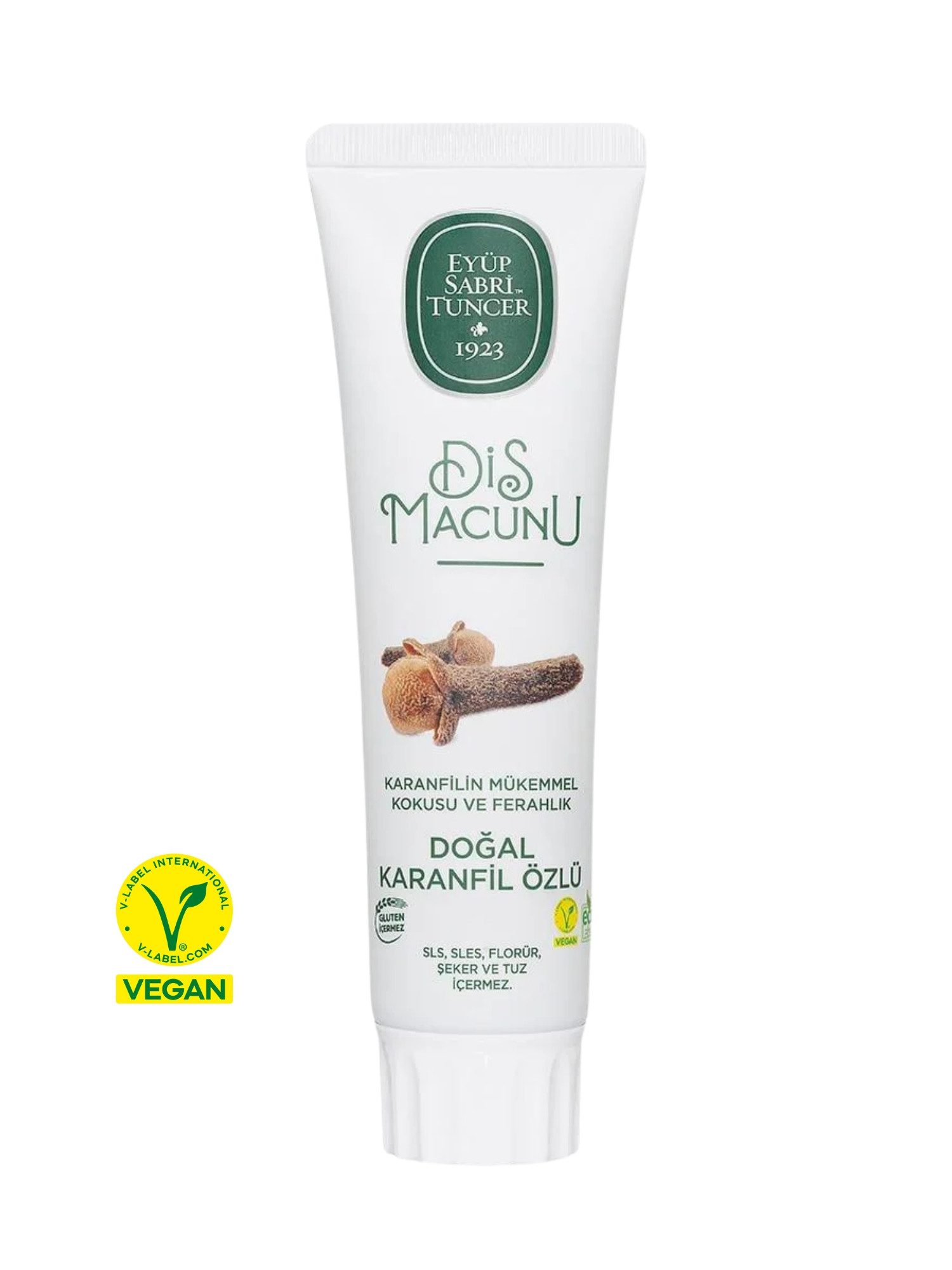 EYÜP SABRI TUNCER Zahnpasta Nelken Zahnpasta – Natürliche Pflege & Frische, (1-St) Fluoridfrei, Ohne SLS&SLES, Ohne Zucker, Mit Stevia & Nelke-Extrakt