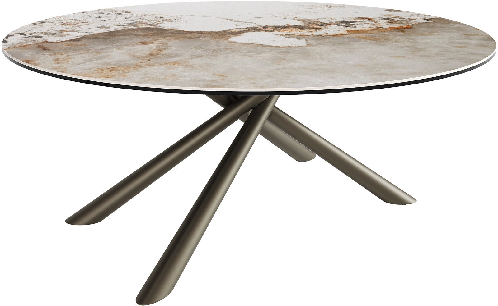 DELIFE Couchtisch Edge, Rund 100x100 cm günstig online kaufen