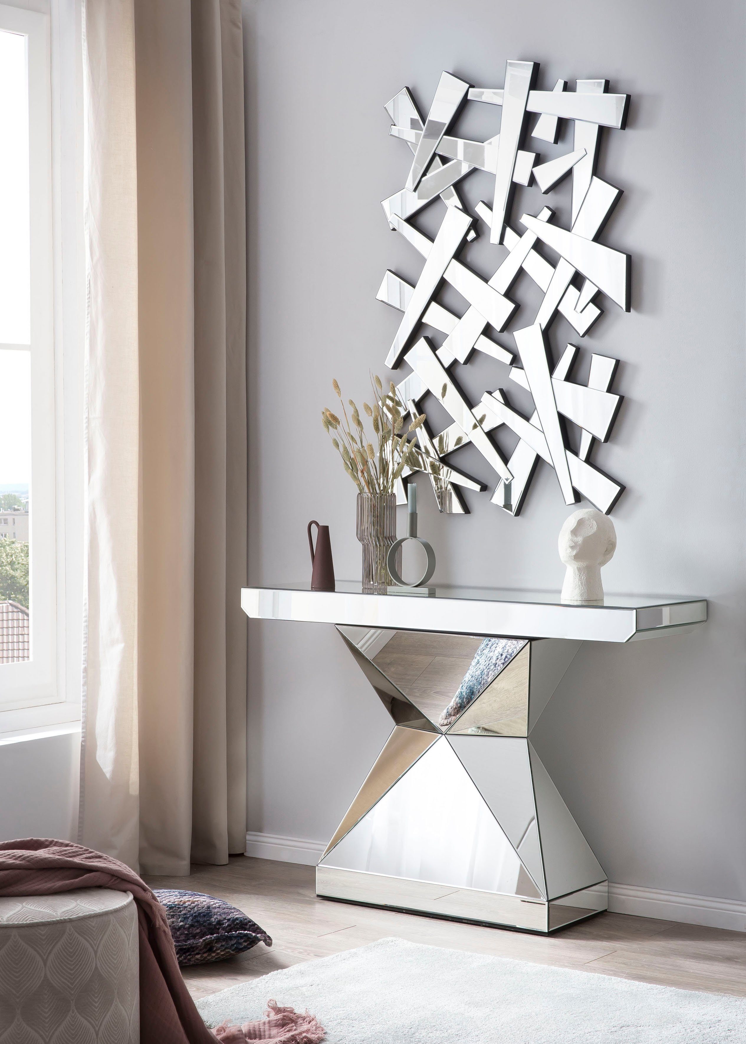 SalesFever Konsolentisch Designer Konsole, verspiegelt, in edler Form und b günstig online kaufen